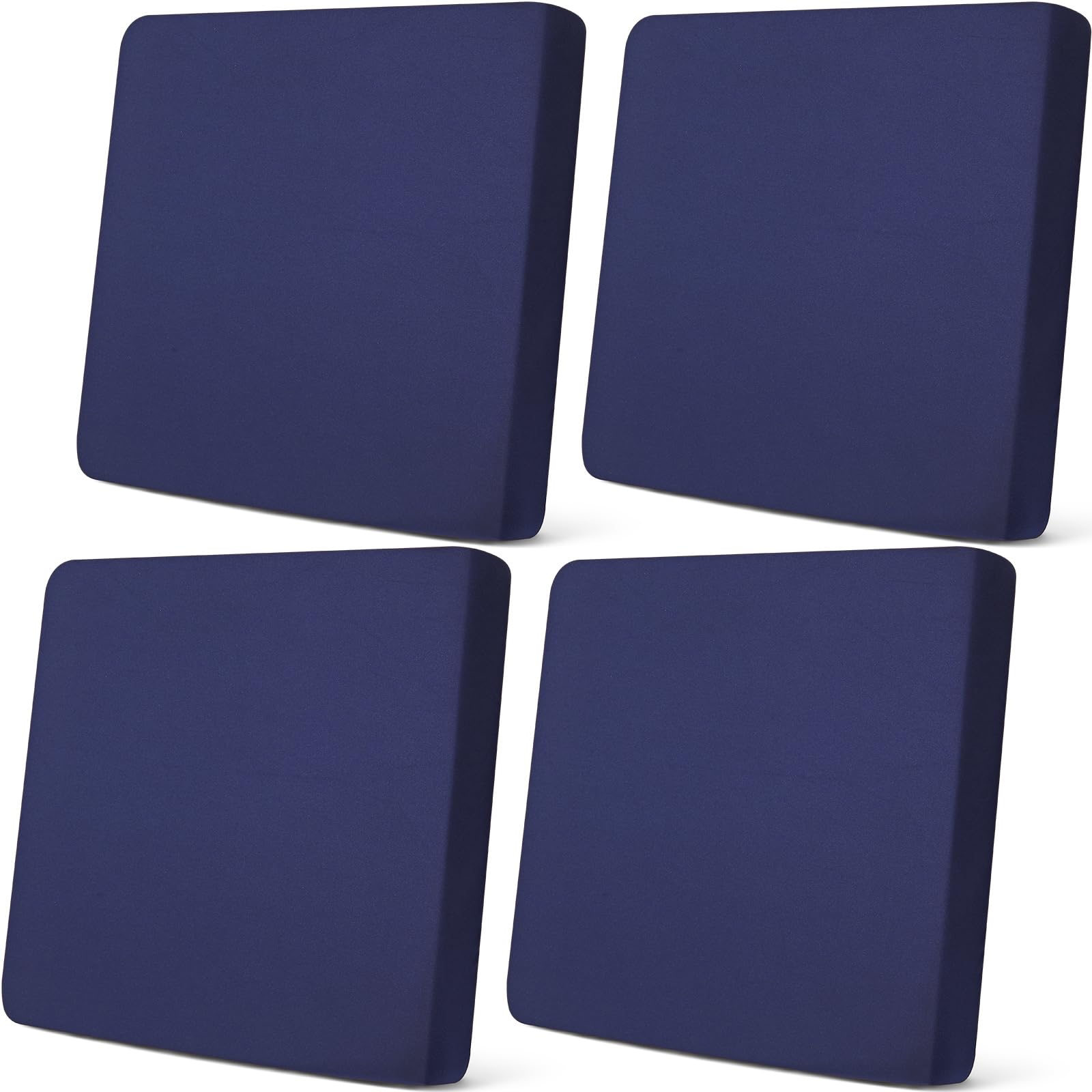 Newwiee Set of 4 Stretch Patio Cushion Covers Sofa Couch Seat Chair Slipcovers Cushion Cover Replacement Furniture Protector for Pets Washable(Beige,Seat Cover,Solid)