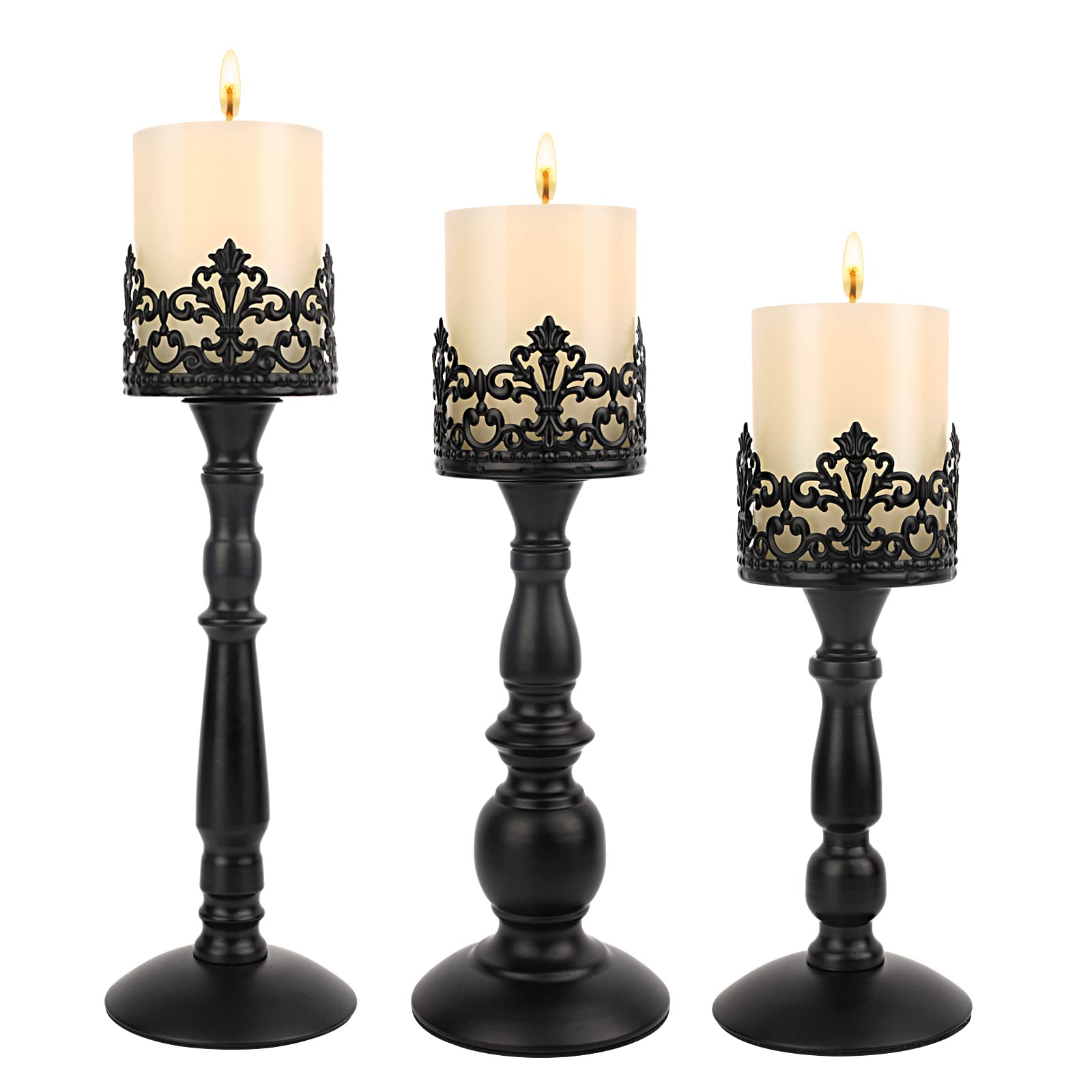 Vintage Candle Holder for Table Centerpiece Gothic Candle Stand Set