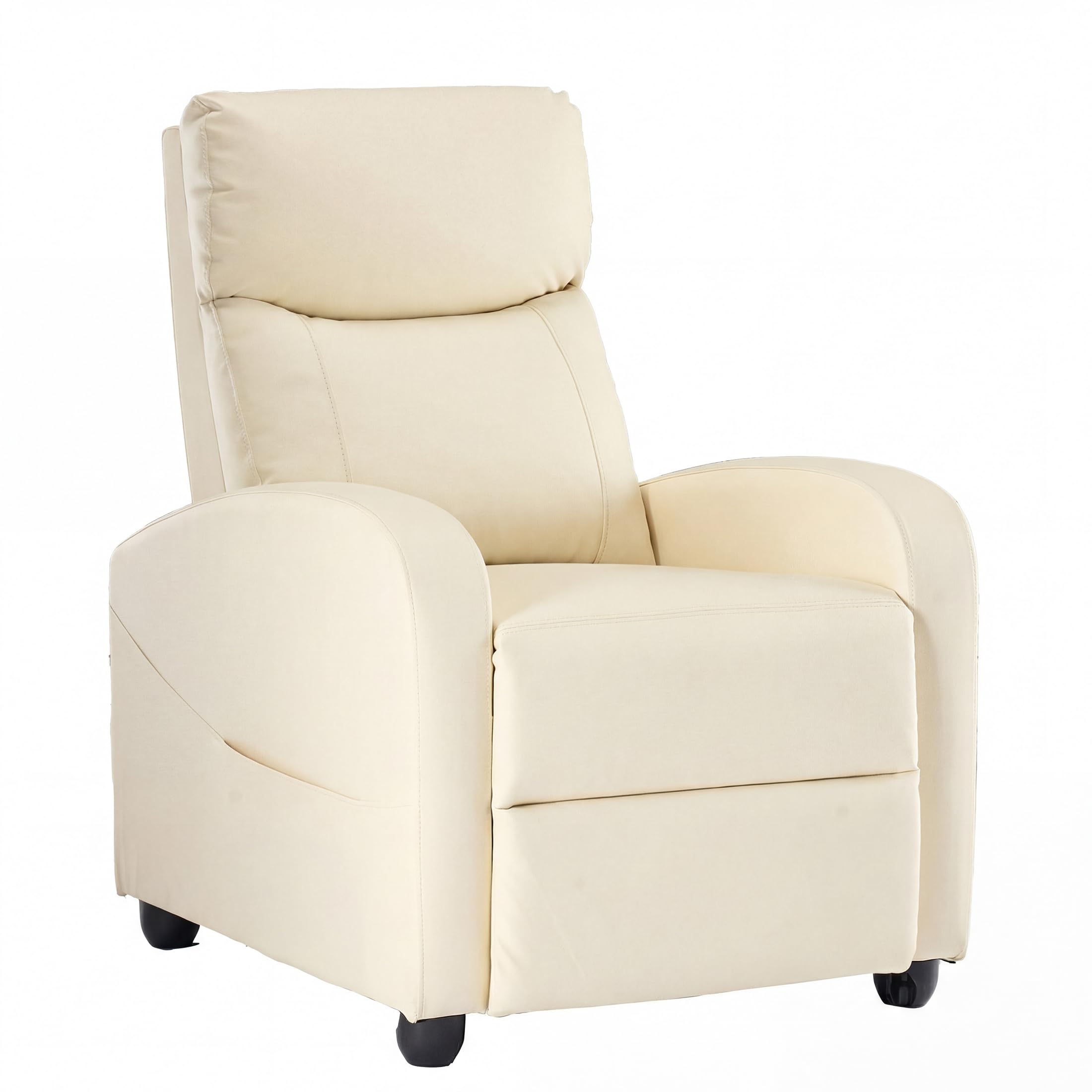 Sweetcrispy Massage Recliner Chair for Adults, Adjustable Home Theater Seating with Lumbar Support for Living Room, Modern Fabric Reclining for Small Space, Grey