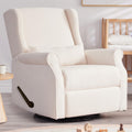Green Nursery Swivel Glider Recliner with Footrest, Rocking Chair for Home