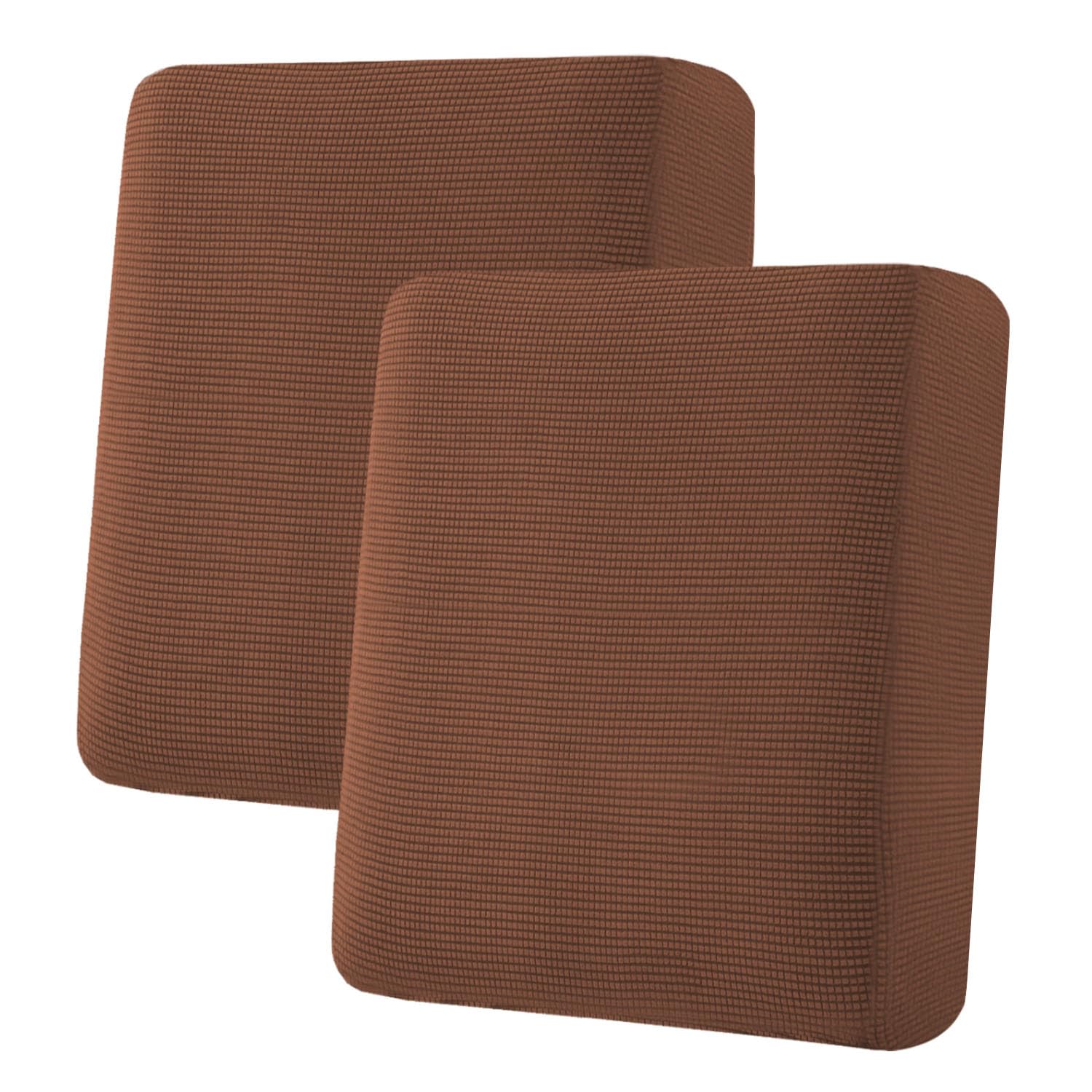 H.VERSAILTEX Super Stretch Individual Seat Cushion Covers, Thick Jacquard Textured Twill Fabric (3 Piece XL Sofa Cushion Covers, Grey)