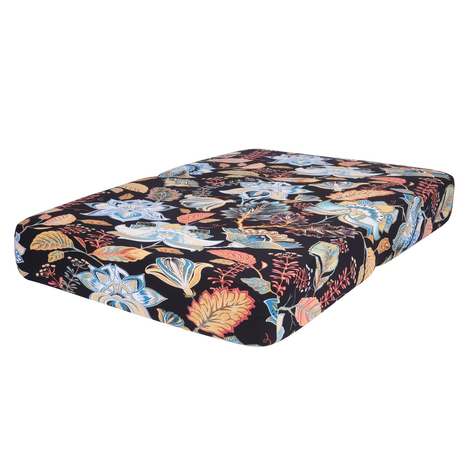 hyha Printed Couch Cushion Covers, Floral Sofa Covers Washable for 3 Cushion Couch, Stretch Pattern Outdoor Cushion Covers for Patio Furniture with Elastic Bottom(3 Packs, Paisley)