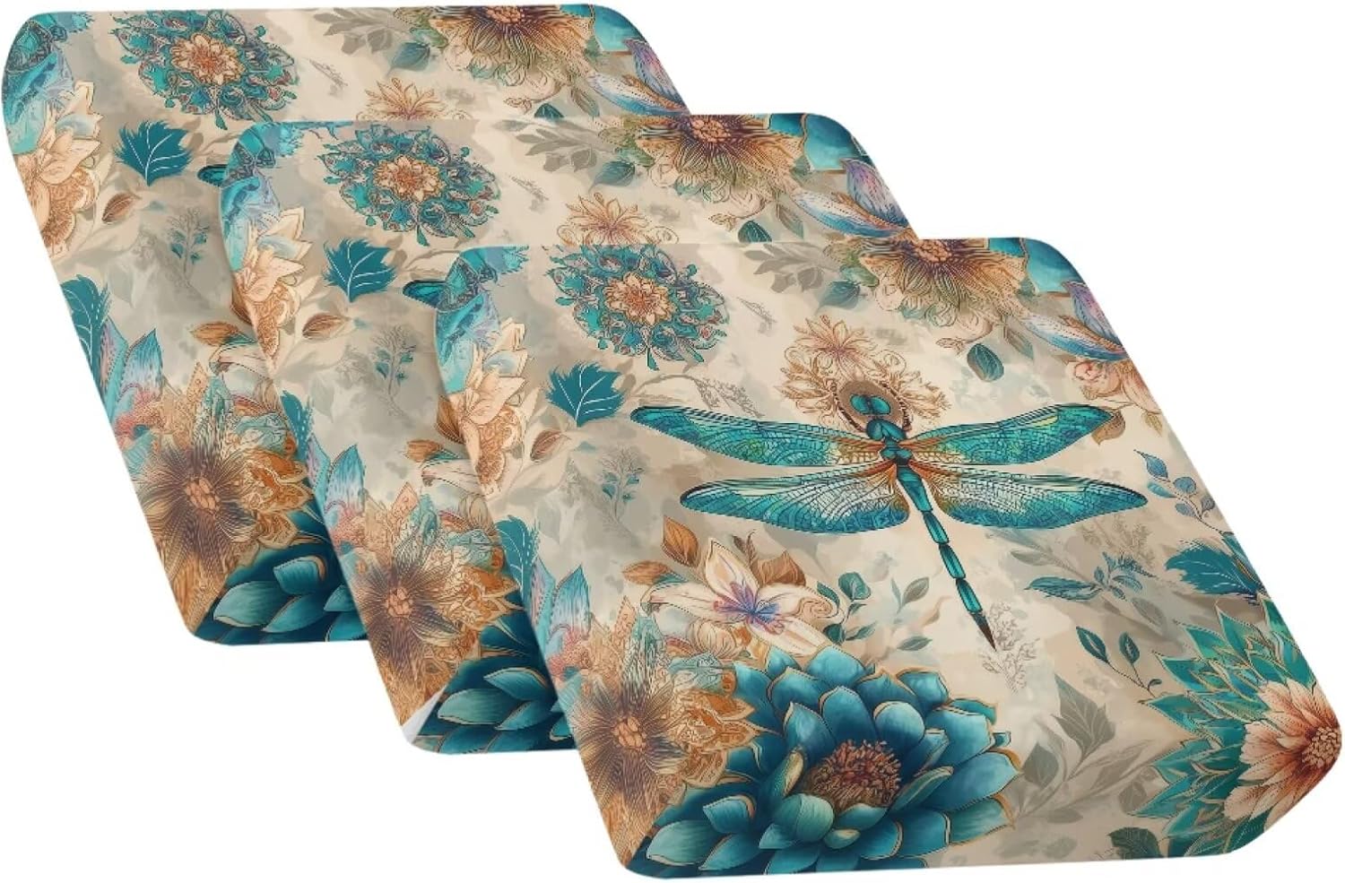 Talayituse Boho Mandala Dragonfly Print Patio Stretch Outdoor Cushion Covers Sofa Couch Covers Replacement Couch Slipcover for Sofa Seat Chair Porch Patio Furniture Protector Washable