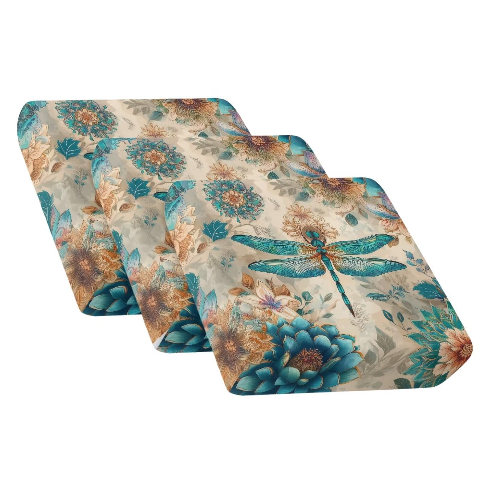 Talayituse Boho Mandala Dragonfly Print Patio Stretch Outdoor Cushion Covers Sofa Couch Covers Replacement Couch Slipcover for Sofa Seat Chair Porch Patio Furniture Protector Washable