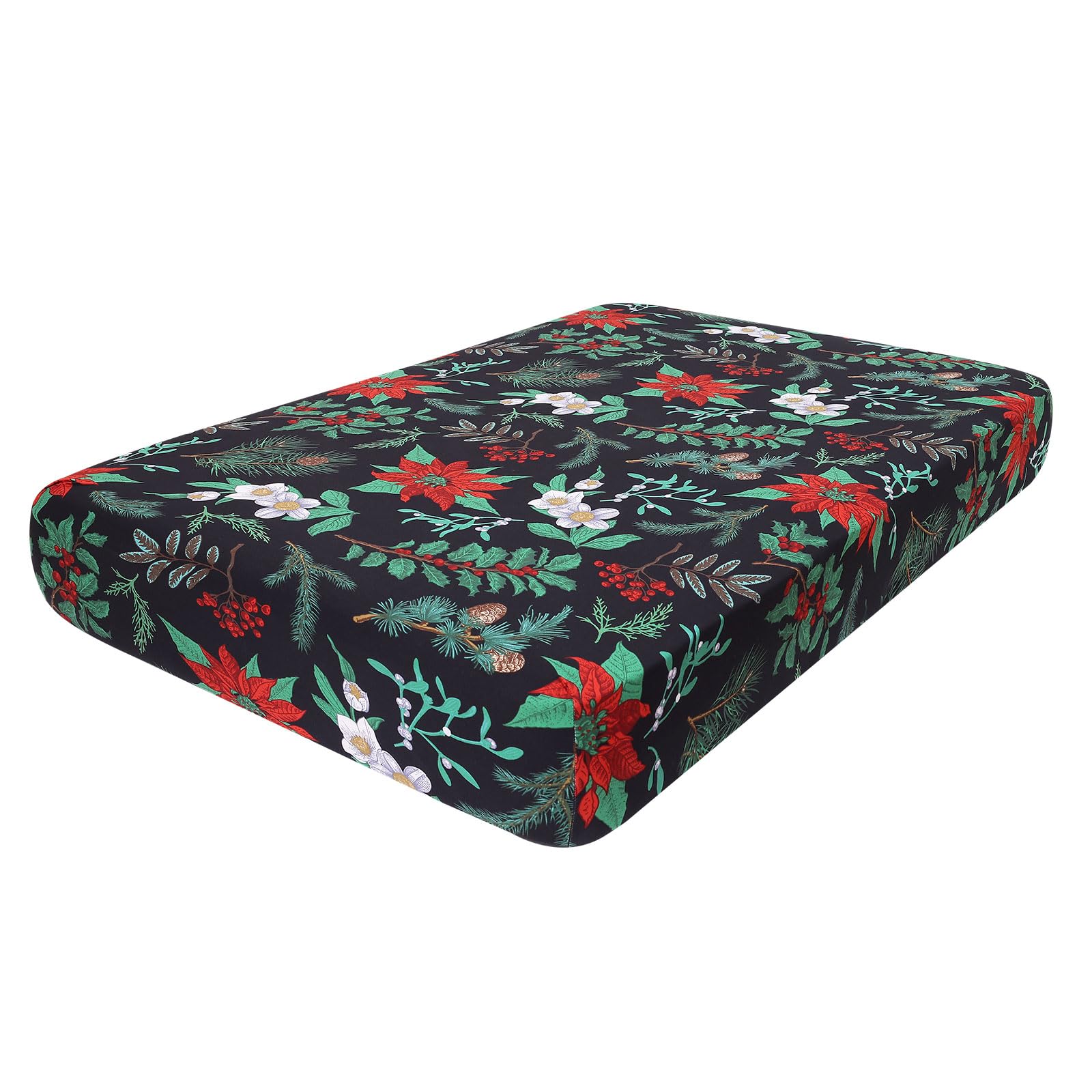 hyha Printed Couch Cushion Covers, Floral Sofa Covers Washable for 3 Cushion Couch, Stretch Pattern Outdoor Cushion Covers for Patio Furniture with Elastic Bottom(3 Packs, Paisley)