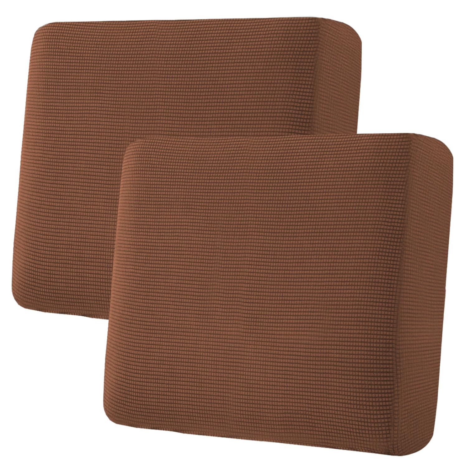H.VERSAILTEX Super Stretch Individual Seat Cushion Covers, Thick Jacquard Textured Twill Fabric (3 Piece XL Sofa Cushion Covers, Grey)