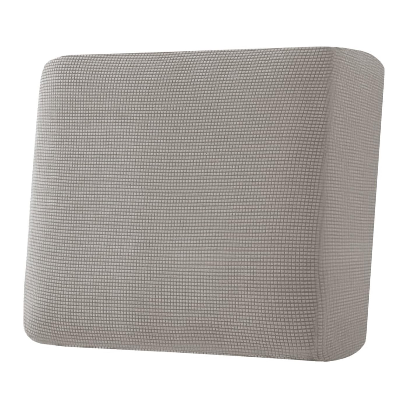 H.VERSAILTEX Super Stretch Individual Seat Cushion Covers, Thick Jacquard Textured Twill Fabric (3 Piece XL Sofa Cushion Covers, Grey)