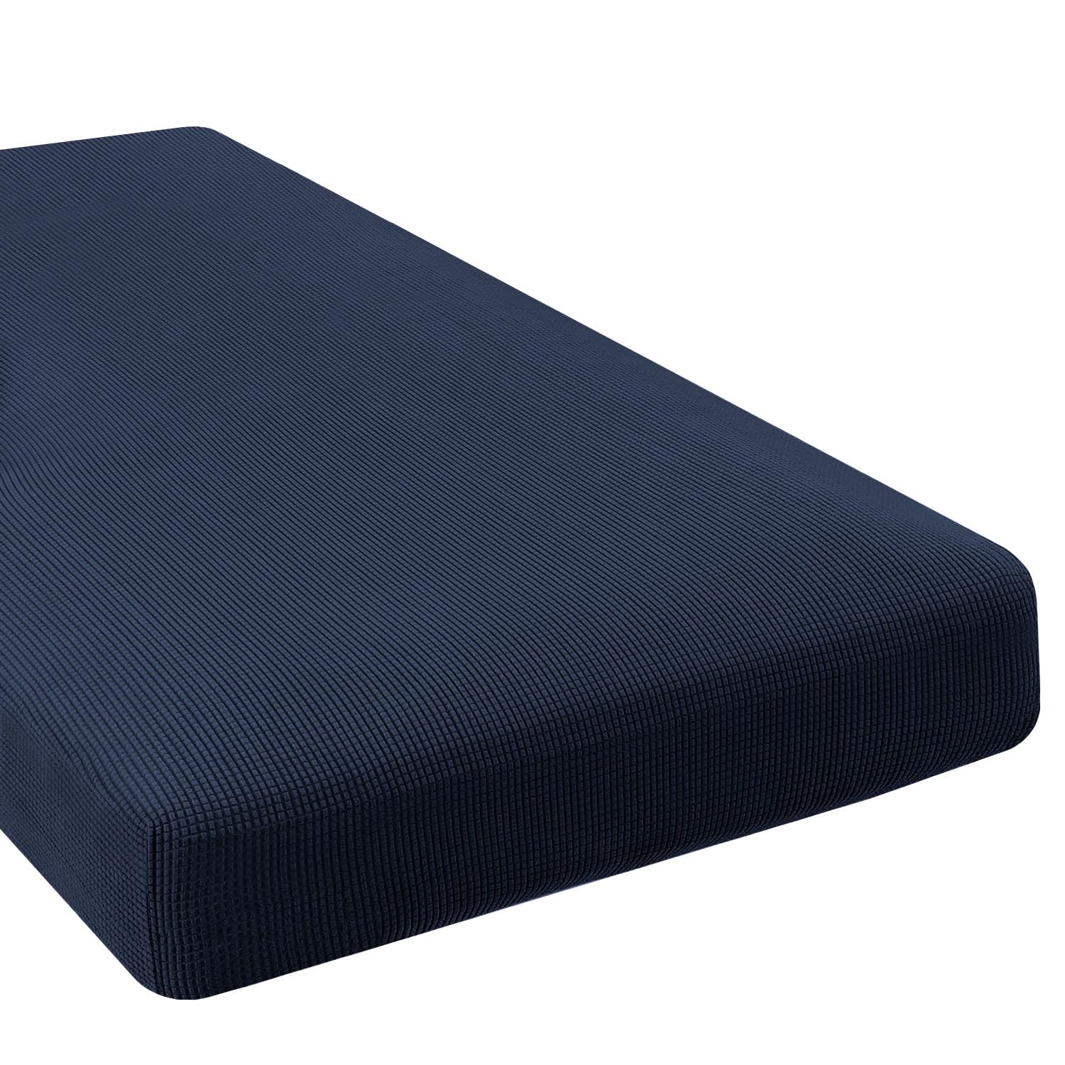 H.VERSAILTEX Super Stretch Individual Seat Cushion Covers, Thick Jacquard Textured Twill Fabric (3 Piece XL Sofa Cushion Covers, Grey)