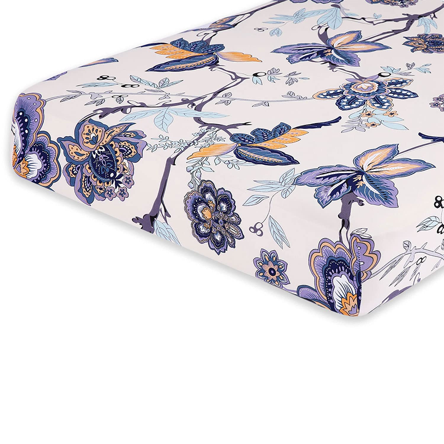 hyha Printed Couch Cushion Covers, Floral Sofa Covers Washable for 3 Cushion Couch, Stretch Pattern Outdoor Cushion Covers for Patio Furniture with Elastic Bottom(3 Packs, Paisley)