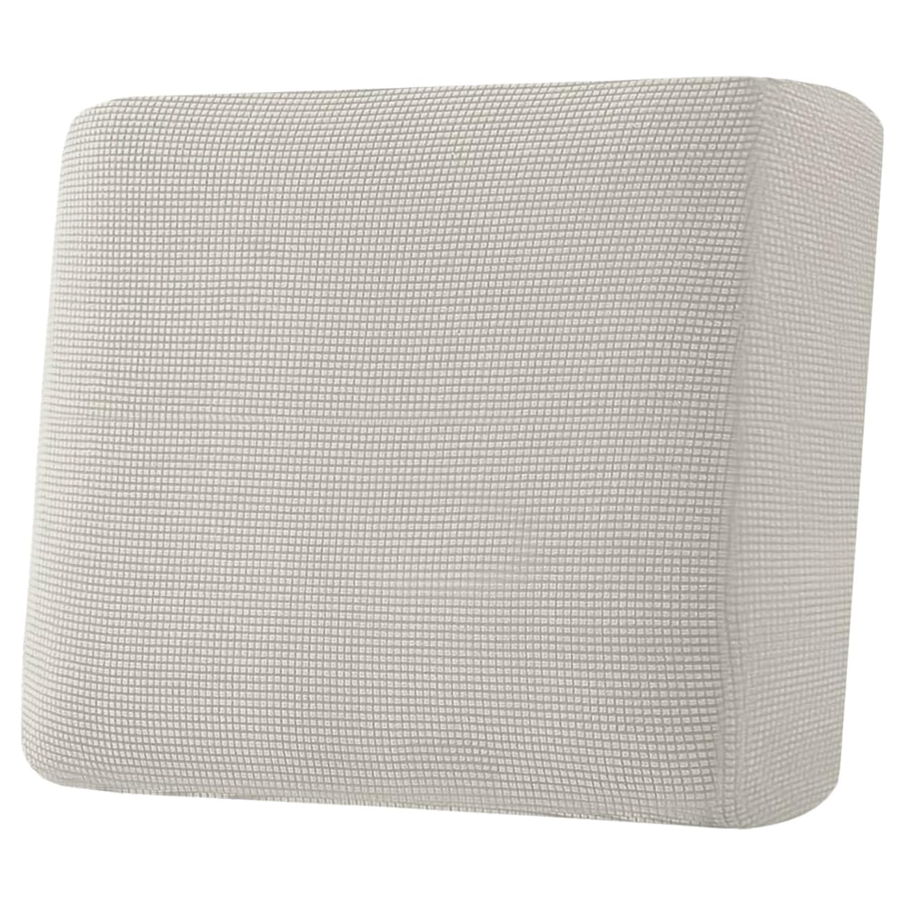 H.VERSAILTEX Super Stretch Individual Seat Cushion Covers, Thick Jacquard Textured Twill Fabric (3 Piece XL Sofa Cushion Covers, Grey)
