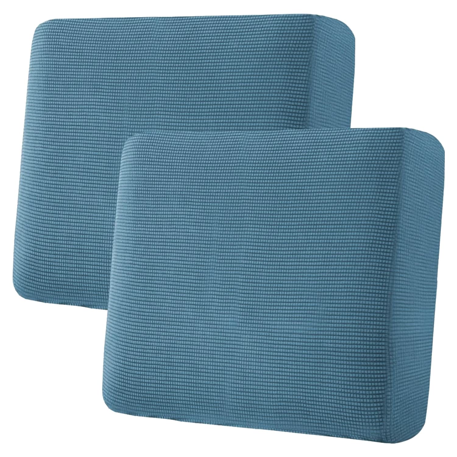 H.VERSAILTEX Super Stretch Individual Seat Cushion Covers, Thick Jacquard Textured Twill Fabric (3 Piece XL Sofa Cushion Covers, Grey)