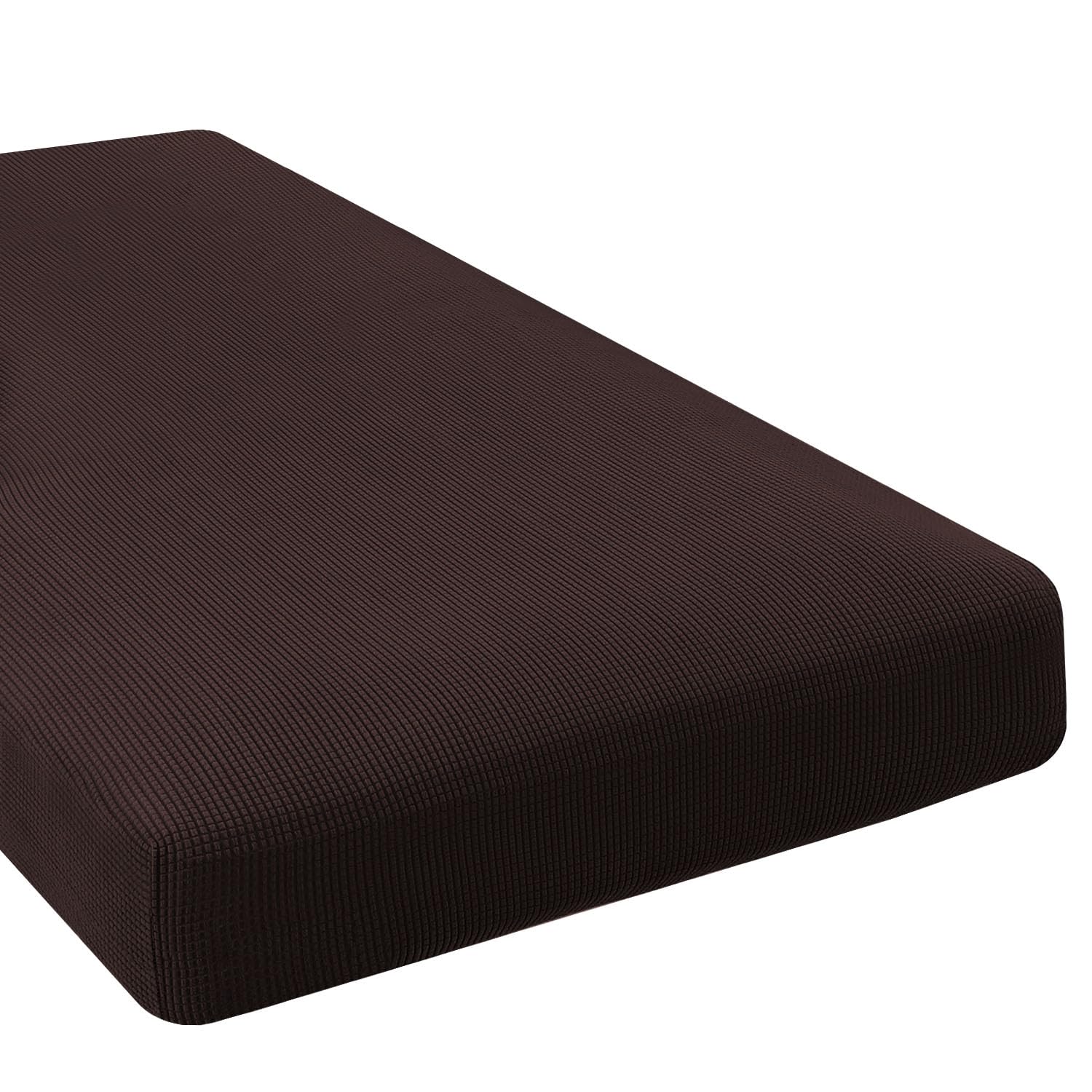 H.VERSAILTEX Super Stretch Individual Seat Cushion Covers, Thick Jacquard Textured Twill Fabric (3 Piece XL Sofa Cushion Covers, Grey)