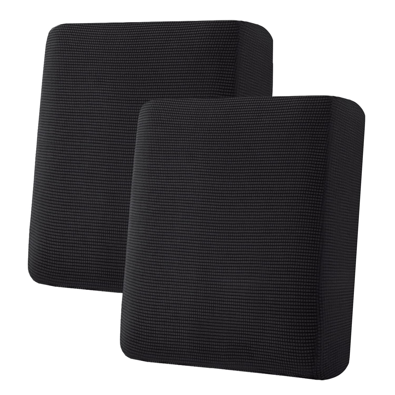 H.VERSAILTEX Super Stretch Individual Seat Cushion Covers, Thick Jacquard Textured Twill Fabric (3 Piece XL Sofa Cushion Covers, Grey)