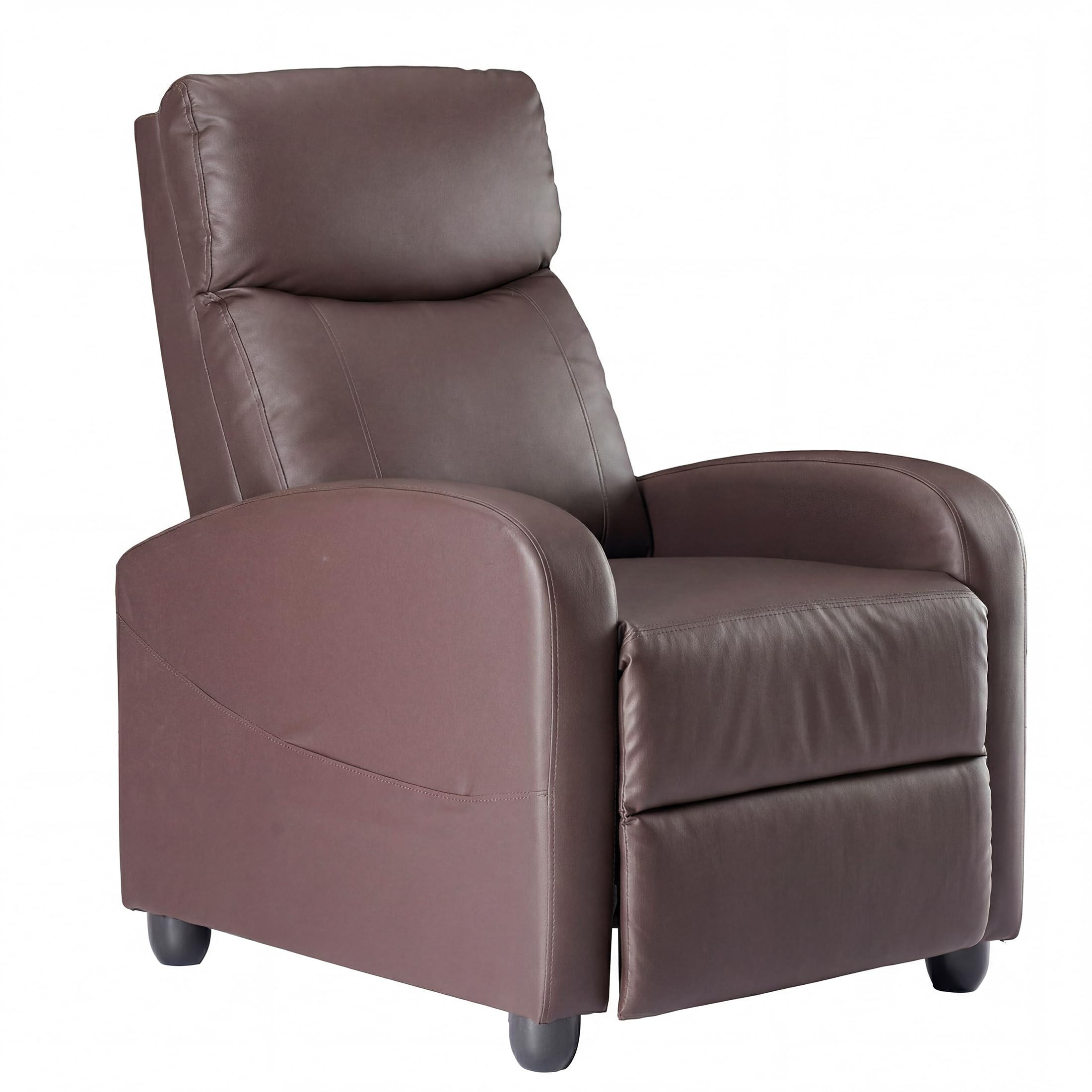 Sweetcrispy Massage Recliner Chair for Adults, Adjustable Home Theater Seating with Lumbar Support for Living Room, Modern Fabric Reclining for Small Space, Beige