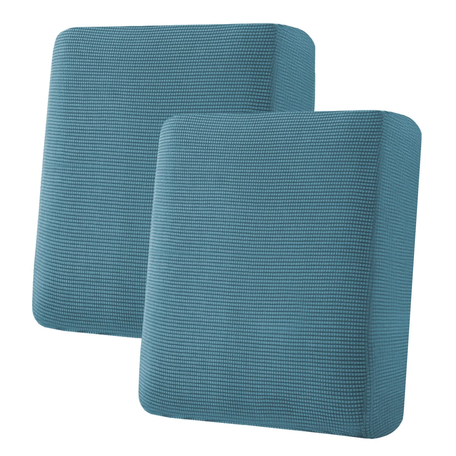 H.VERSAILTEX Super Stretch Individual Seat Cushion Covers, Thick Jacquard Textured Twill Fabric (3 Piece XL Sofa Cushion Covers, Grey)