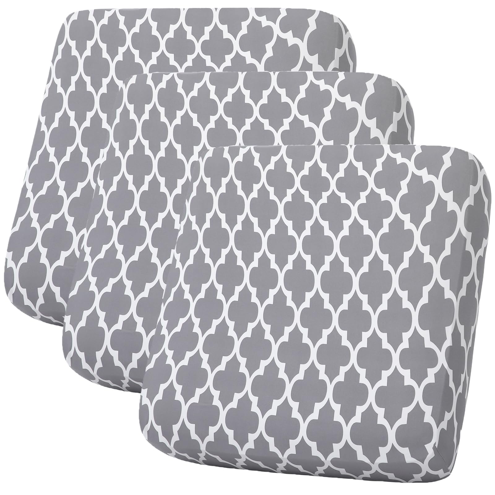 hyha Printed Couch Cushion Covers, Floral Sofa Covers Washable for 3 Cushion Couch, Stretch Pattern Outdoor Cushion Covers for Patio Furniture with Elastic Bottom(3 Packs, Paisley)