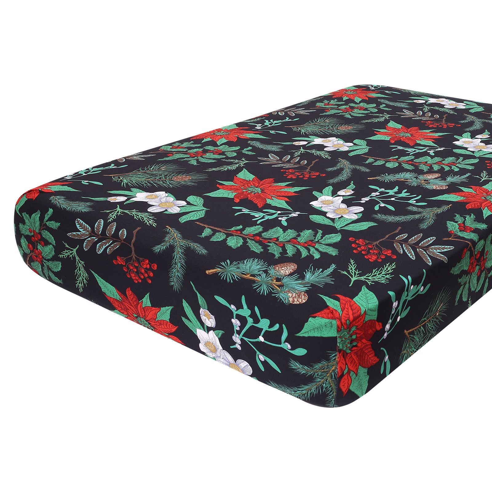 hyha Printed Couch Cushion Covers, Floral Sofa Covers Washable for 3 Cushion Couch, Stretch Pattern Outdoor Cushion Covers for Patio Furniture with Elastic Bottom(3 Packs, Paisley)