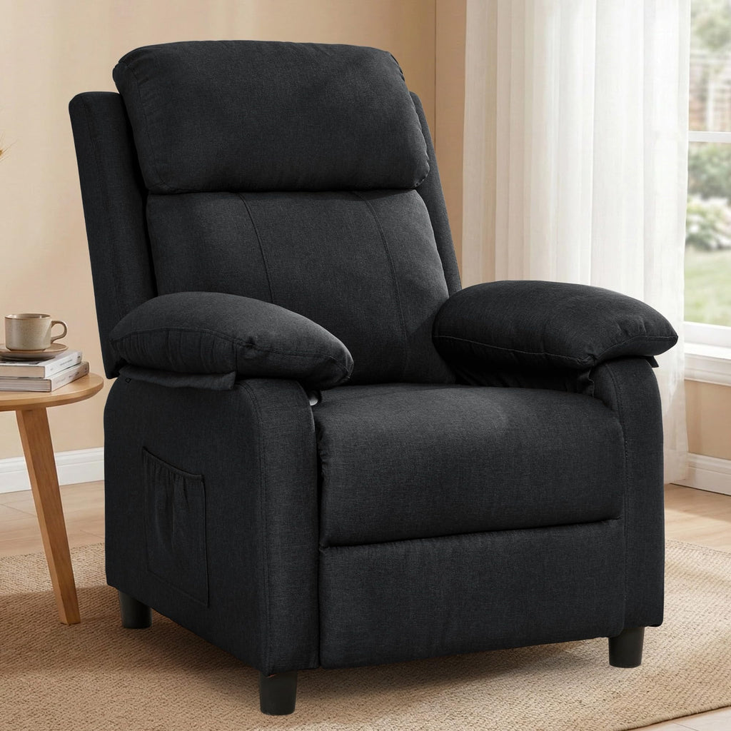 Korser Recliner Chair, 360 Swivel Rocker Chair for Adults, Small Rocking Recliner for Small Spaces, Upholstered Fabric Glider Recliner Nursery