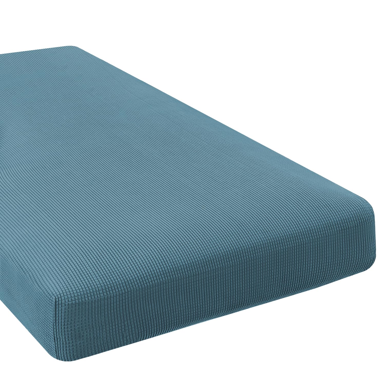 H.VERSAILTEX Super Stretch Individual Seat Cushion Covers, Thick Jacquard Textured Twill Fabric (3 Piece XL Sofa Cushion Covers, Grey)