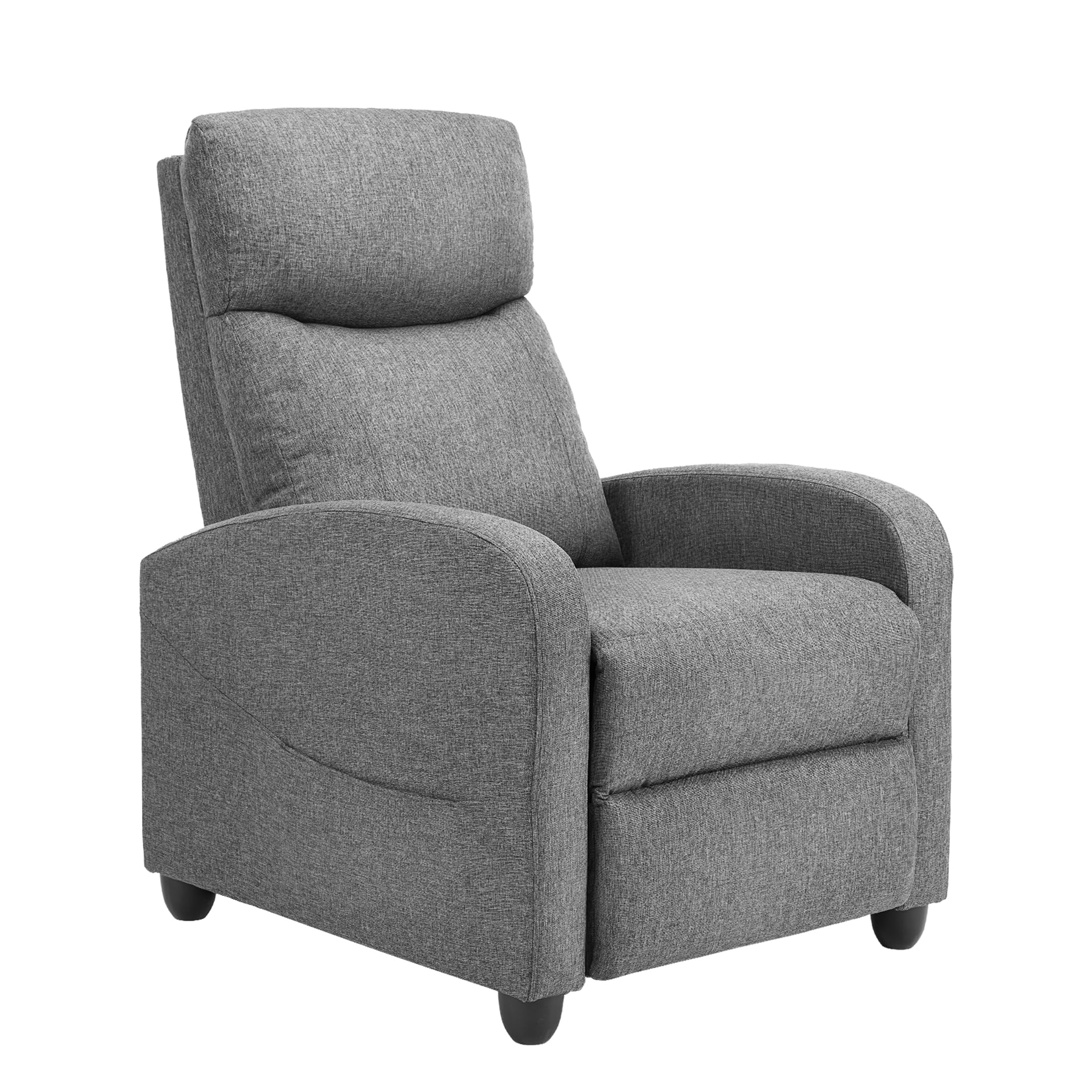 Sweetcrispy Massage Recliner Chair for Adults, Adjustable Home Theater Seating with Lumbar Support for Living Room, Modern Fabric Reclining for Small Space, Beige