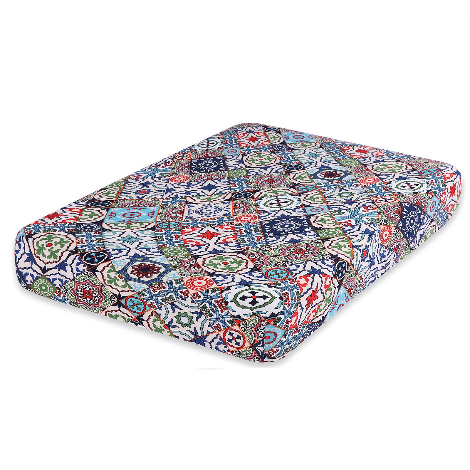 hyha Printed Couch Cushion Covers, Floral Sofa Covers Washable for 3 Cushion Couch, Stretch Pattern Outdoor Cushion Covers for Patio Furniture with Elastic Bottom(3 Packs, Paisley)