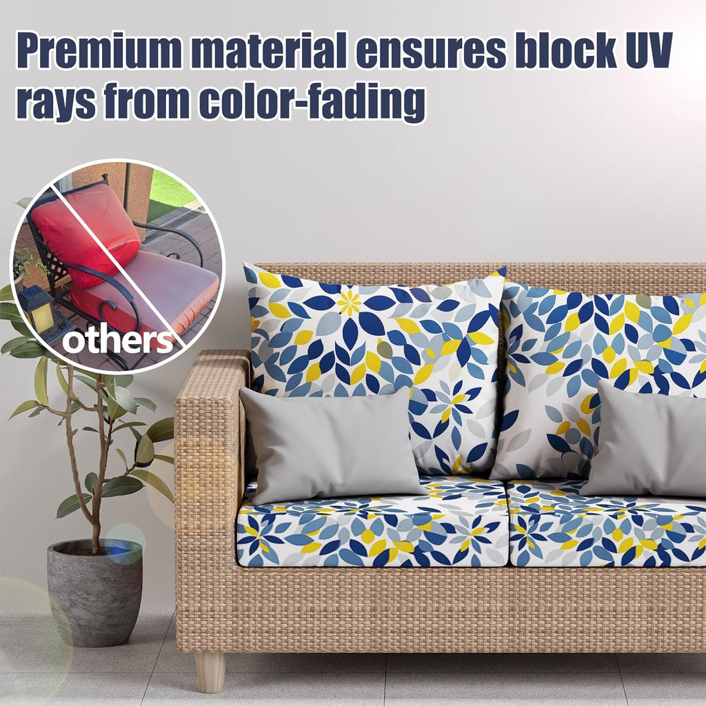 8Pcs Stretch Washable Patio Sofa Cushion Covers