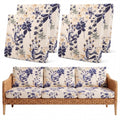 Tegeme 8 Pcs Stretch Printed Sofa Cushion Covers Outdoor Floral Couch Covers Replacement Outdoor Couch and Sofa Slipcovers Furniture Cushion Washable Reusable Furniture Protector (Modern)