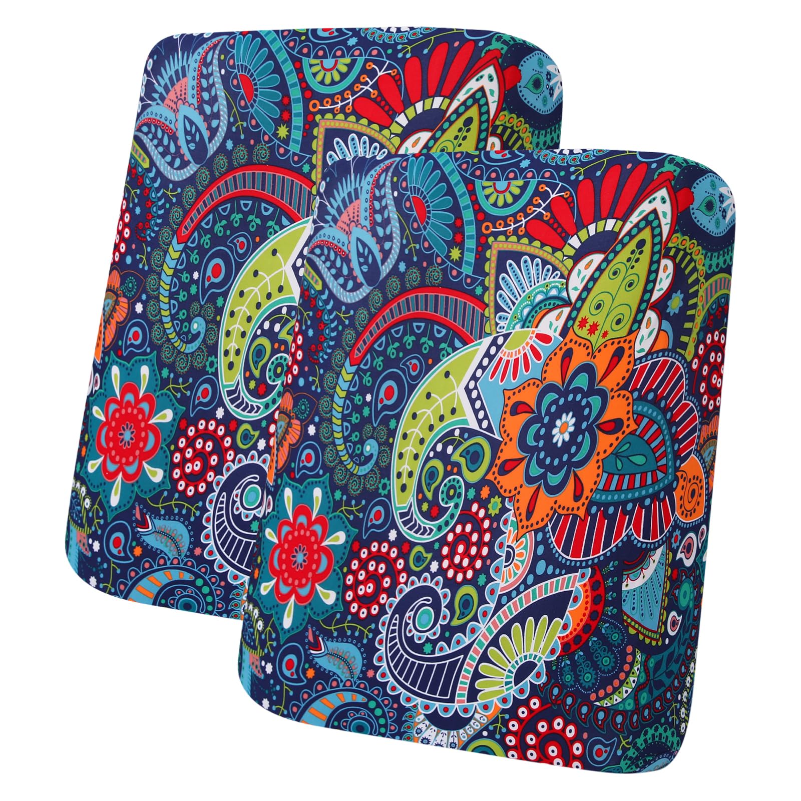 hyha Printed Couch Cushion Covers, Floral Sofa Covers Washable for 3 Cushion Couch, Stretch Pattern Outdoor Cushion Covers for Patio Furniture with Elastic Bottom(3 Packs, Paisley)