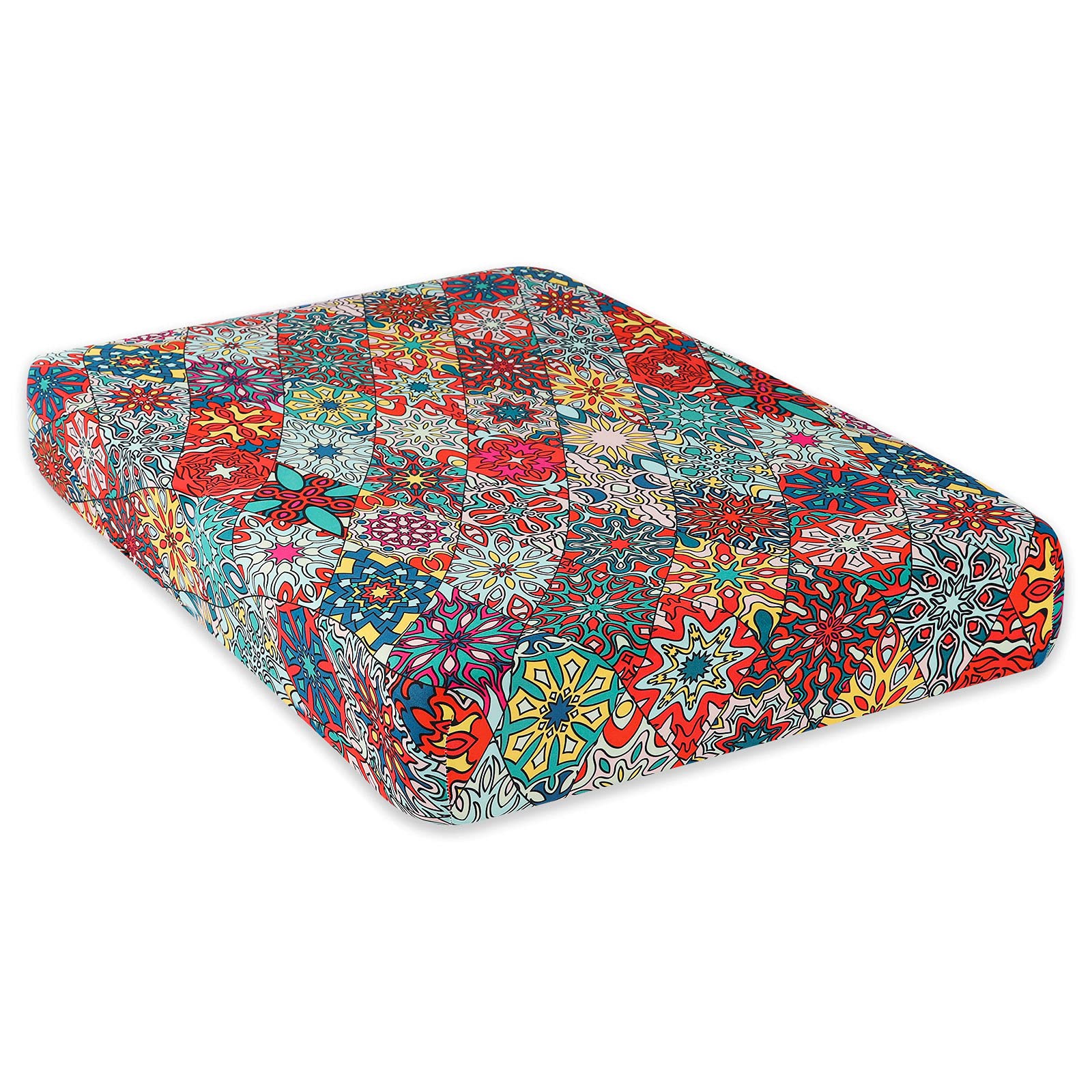 hyha Printed Couch Cushion Covers, Floral Sofa Covers Washable for 3 Cushion Couch, Stretch Pattern Outdoor Cushion Covers for Patio Furniture with Elastic Bottom(3 Packs, Paisley)