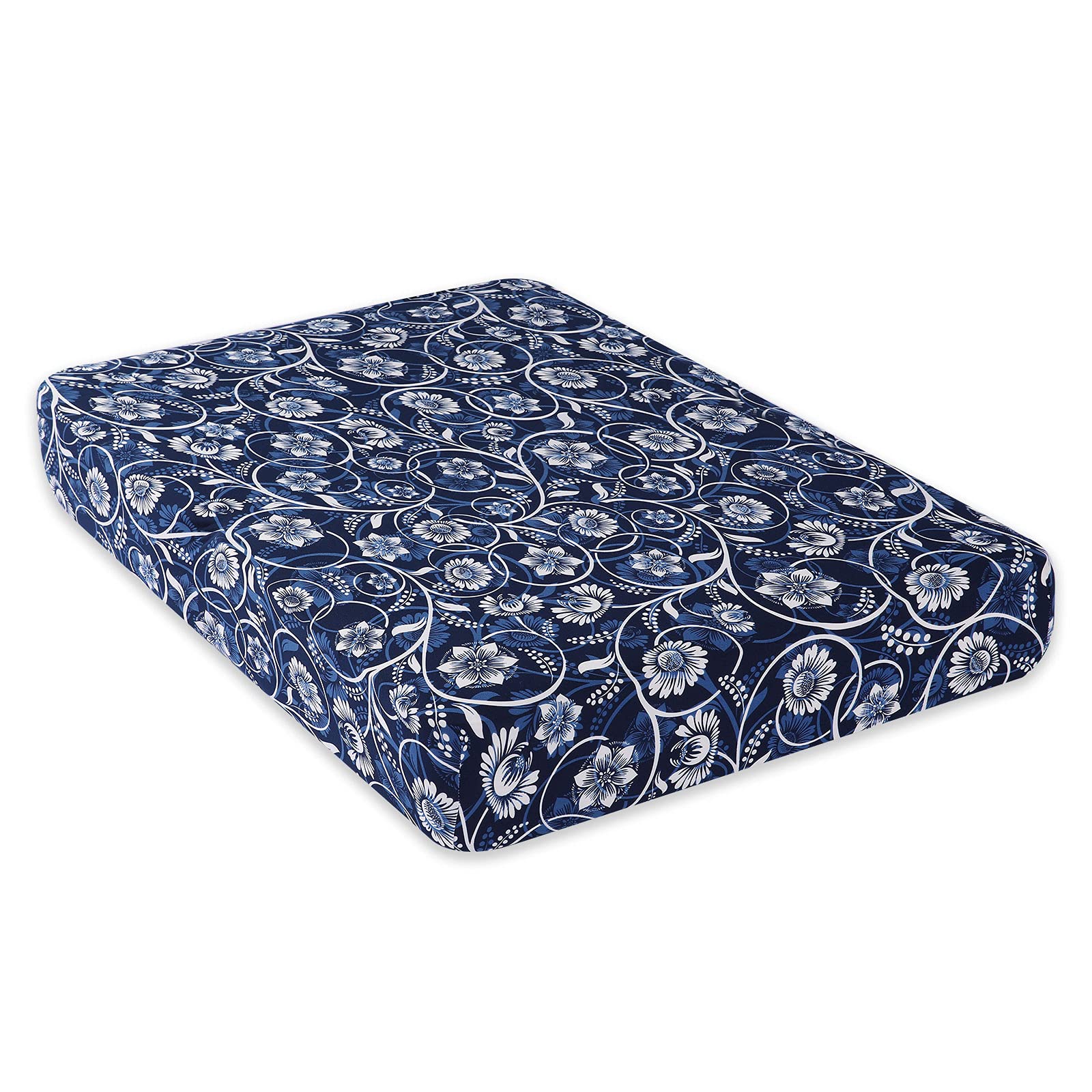 hyha Printed Couch Cushion Covers, Floral Sofa Covers Washable for 3 Cushion Couch, Stretch Pattern Outdoor Cushion Covers for Patio Furniture with Elastic Bottom(3 Packs, Paisley)