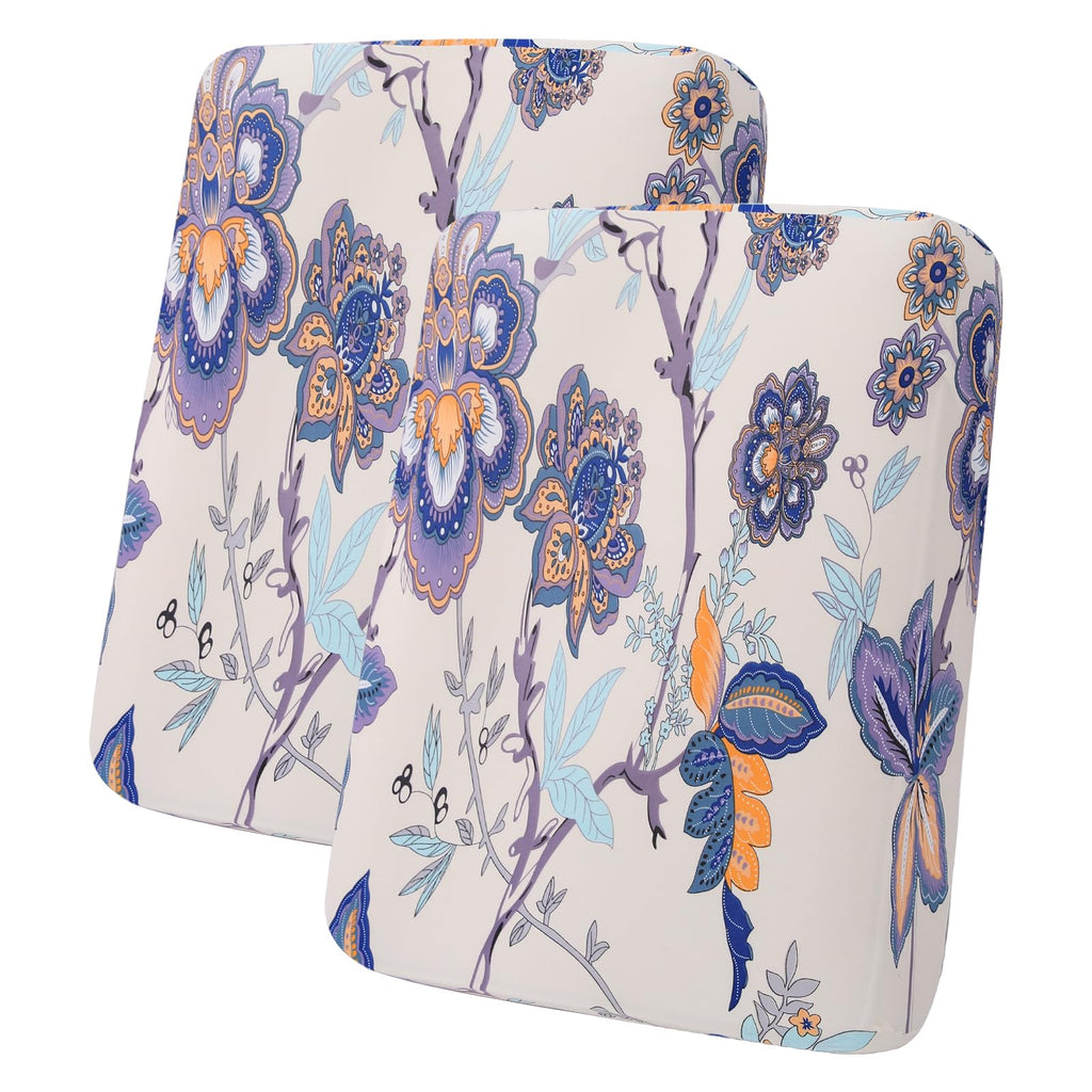 hyha Printed Couch Cushion Covers, Floral Sofa Covers Washable for 3 Cushion Couch, Stretch Pattern Outdoor Cushion Covers for Patio Furniture with Elastic Bottom(3 Packs, Paisley)