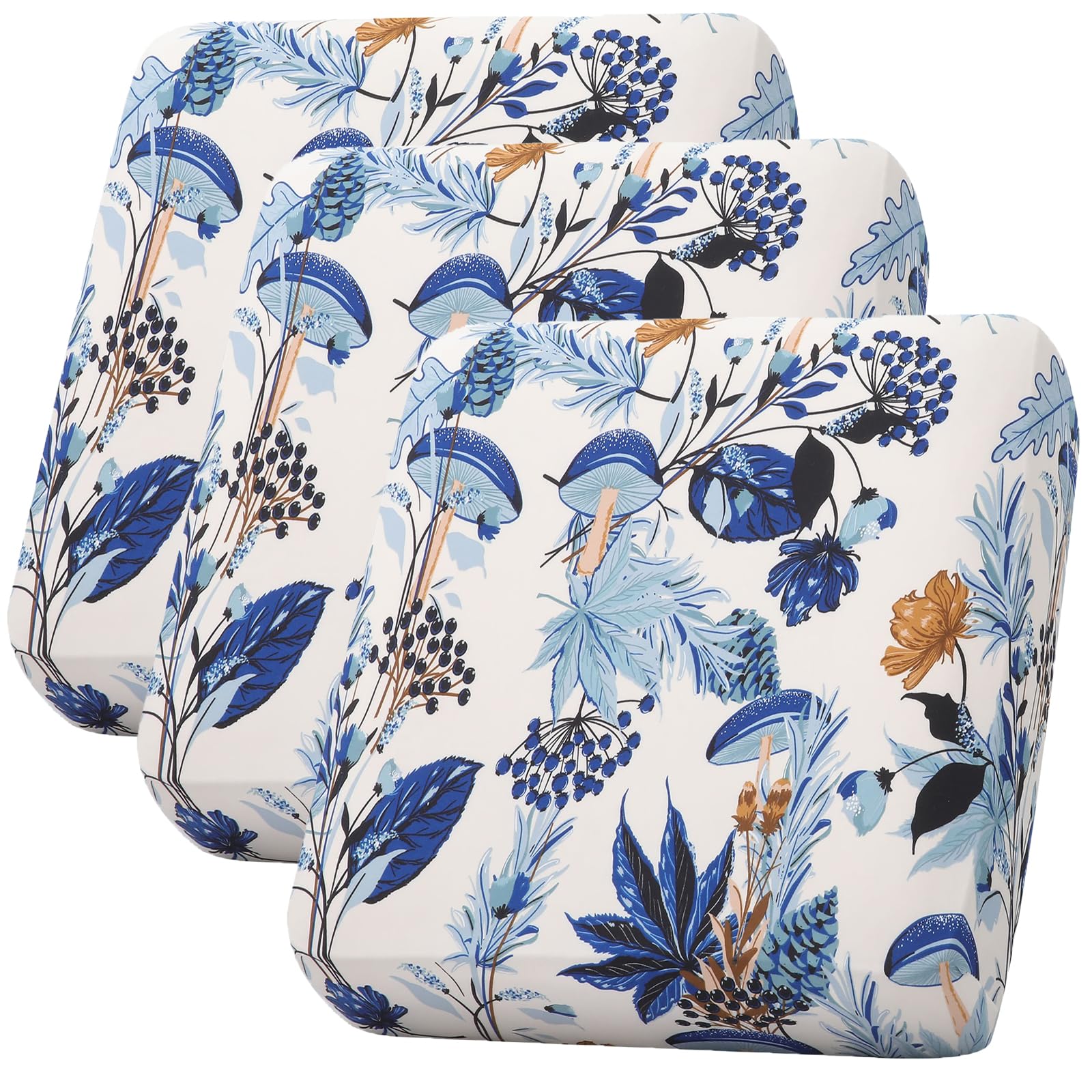 hyha Printed Couch Cushion Covers, Floral Sofa Covers Washable for 3 Cushion Couch, Stretch Pattern Outdoor Cushion Covers for Patio Furniture with Elastic Bottom(3 Packs, Paisley)