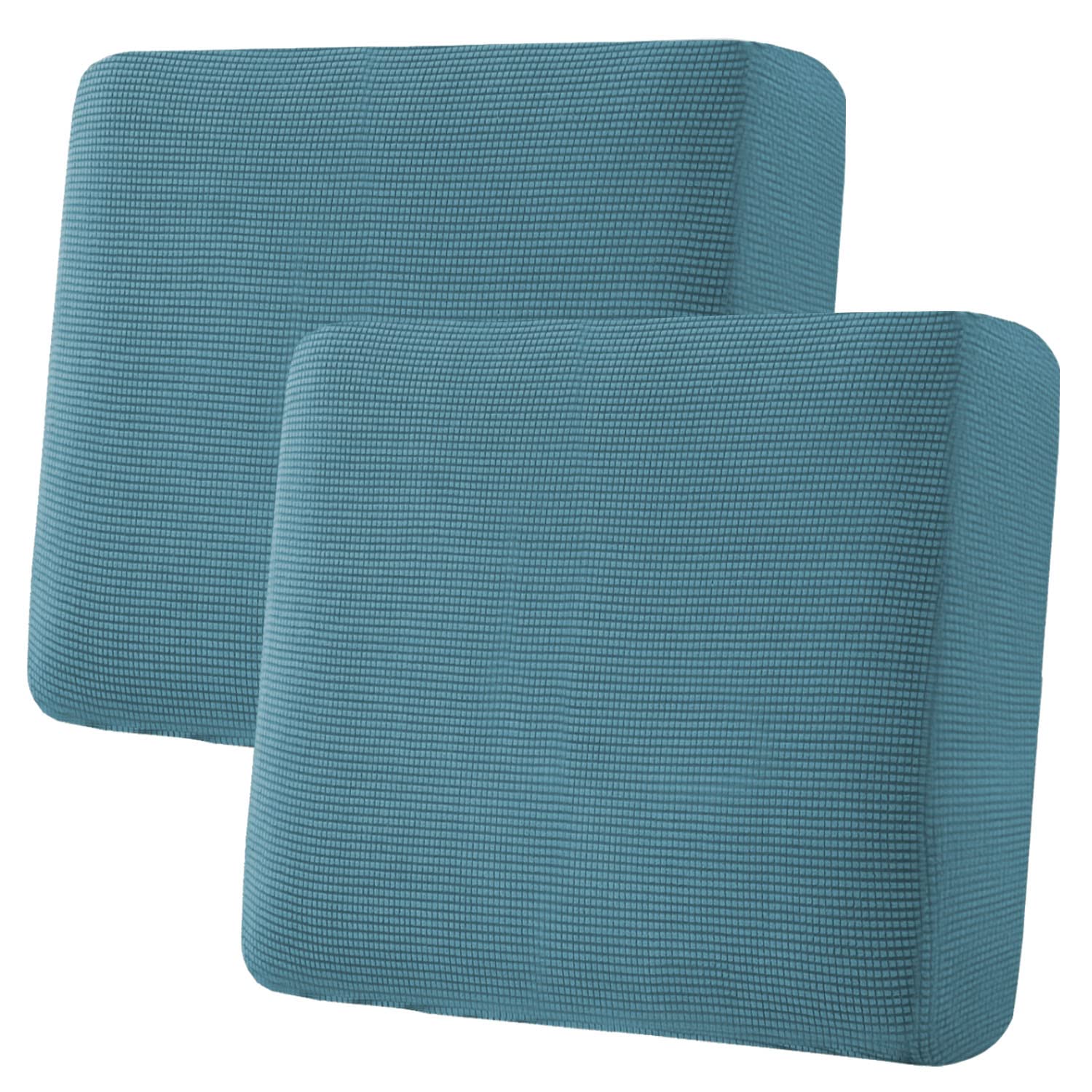 H.VERSAILTEX Super Stretch Individual Seat Cushion Covers, Thick Jacquard Textured Twill Fabric (3 Piece XL Sofa Cushion Covers, Grey)