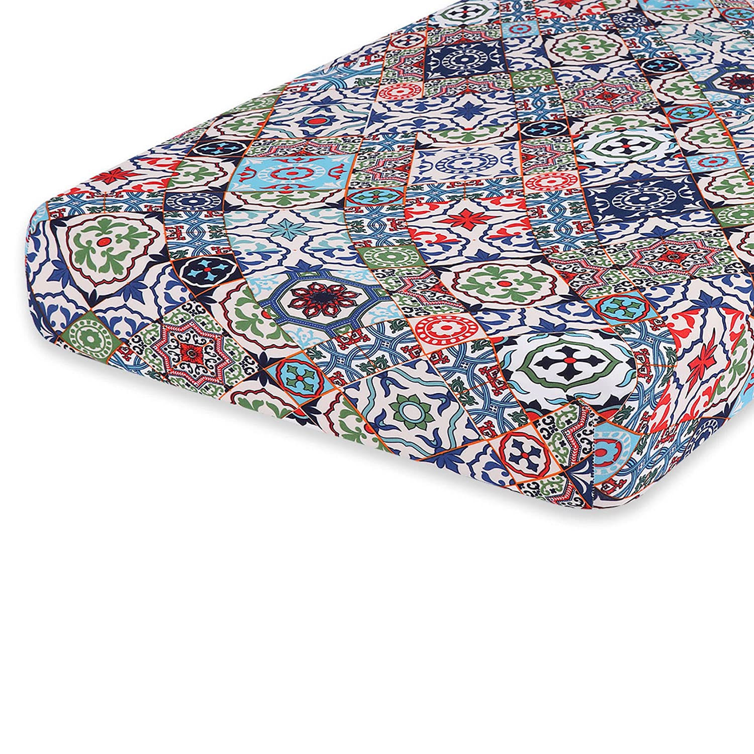 hyha Printed Couch Cushion Covers, Floral Sofa Covers Washable for 3 Cushion Couch, Stretch Pattern Outdoor Cushion Covers for Patio Furniture with Elastic Bottom(3 Packs, Paisley)