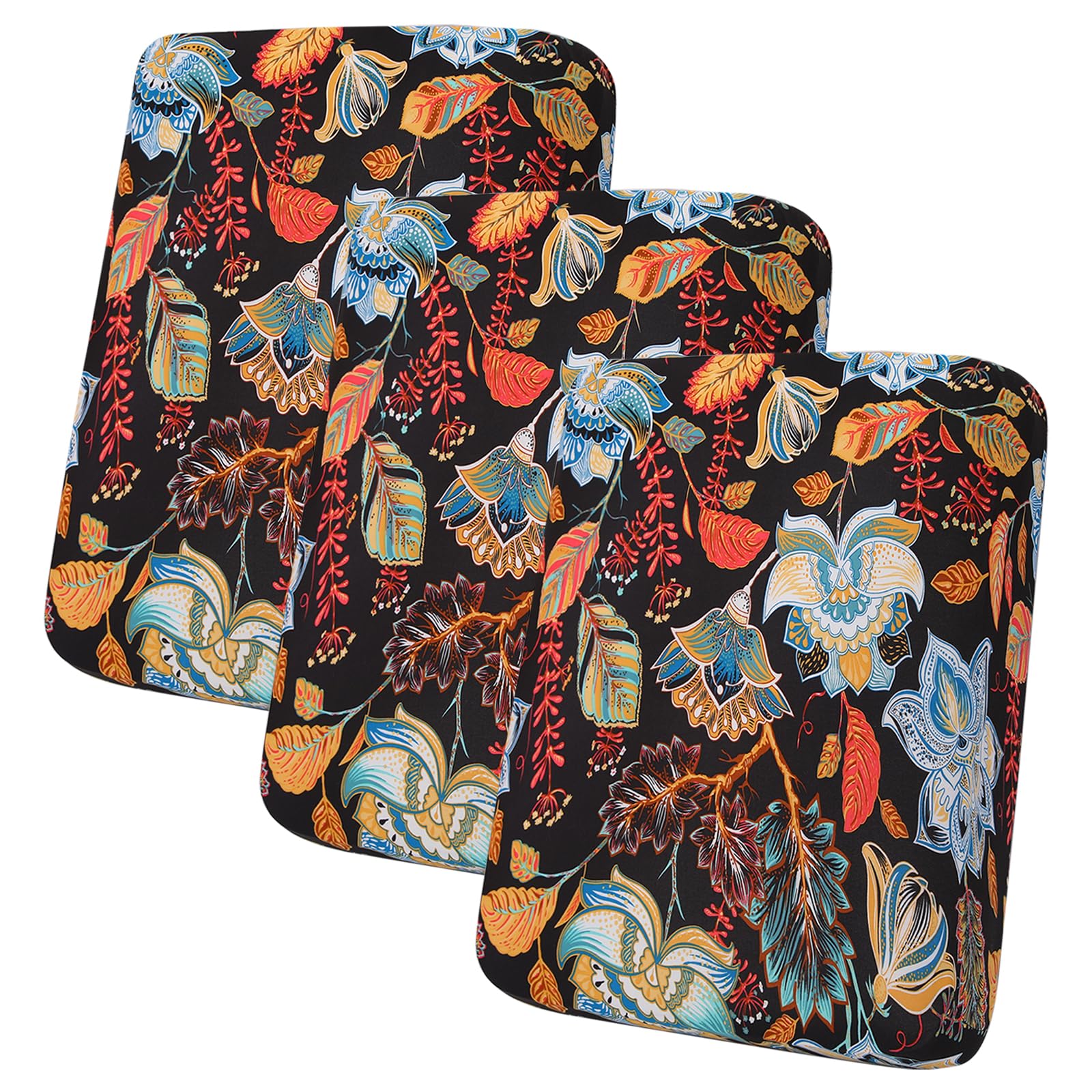 hyha Printed Couch Cushion Covers, Floral Sofa Covers Washable for 3 Cushion Couch, Stretch Pattern Outdoor Cushion Covers for Patio Furniture with Elastic Bottom(3 Packs, Paisley)