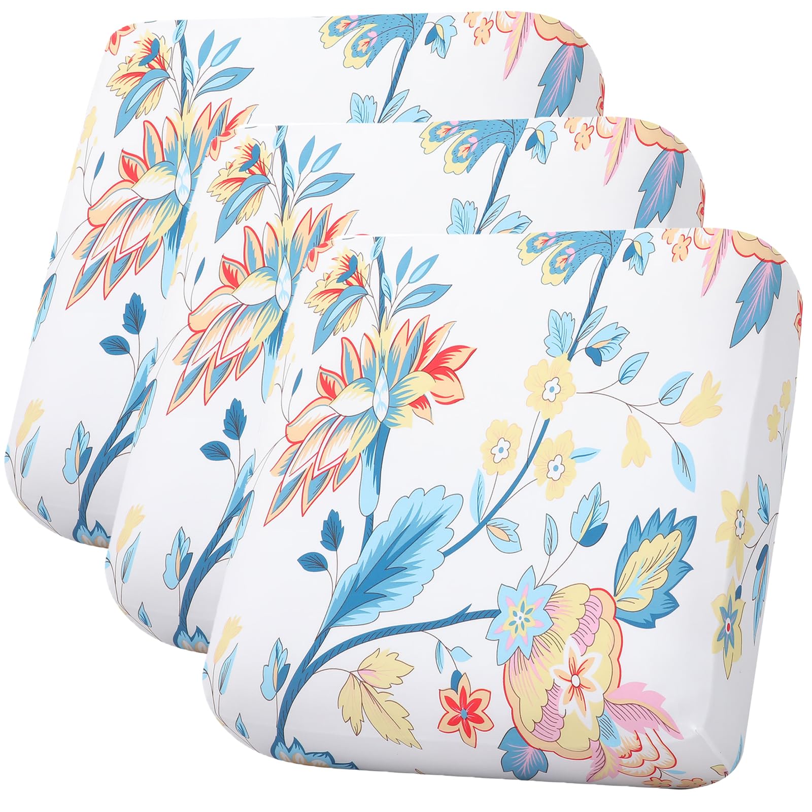 hyha Printed Couch Cushion Covers, Floral Sofa Covers Washable for 3 Cushion Couch, Stretch Pattern Outdoor Cushion Covers for Patio Furniture with Elastic Bottom(3 Packs, Paisley)