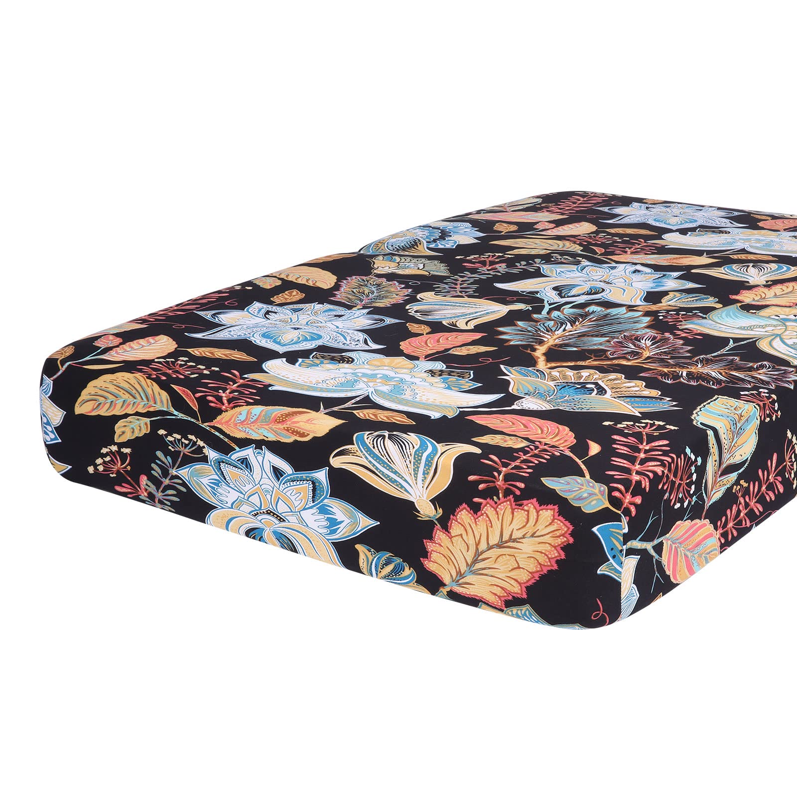 hyha Printed Couch Cushion Covers, Floral Sofa Covers Washable for 3 Cushion Couch, Stretch Pattern Outdoor Cushion Covers for Patio Furniture with Elastic Bottom(3 Packs, Paisley)