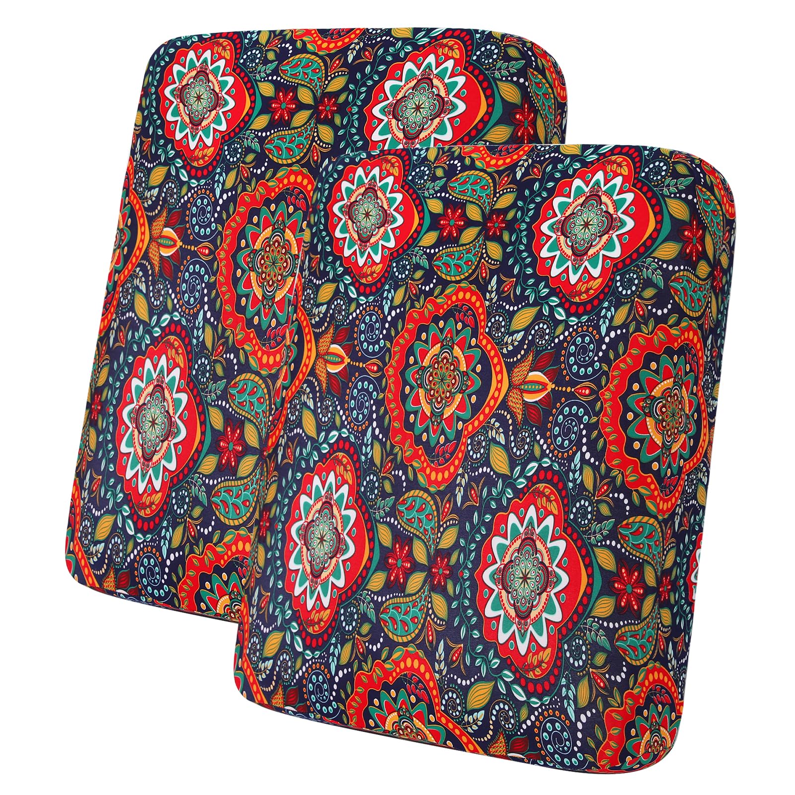 hyha Printed Couch Cushion Covers, Floral Sofa Covers Washable for 3 Cushion Couch, Stretch Pattern Outdoor Cushion Covers for Patio Furniture with Elastic Bottom(3 Packs, Paisley)
