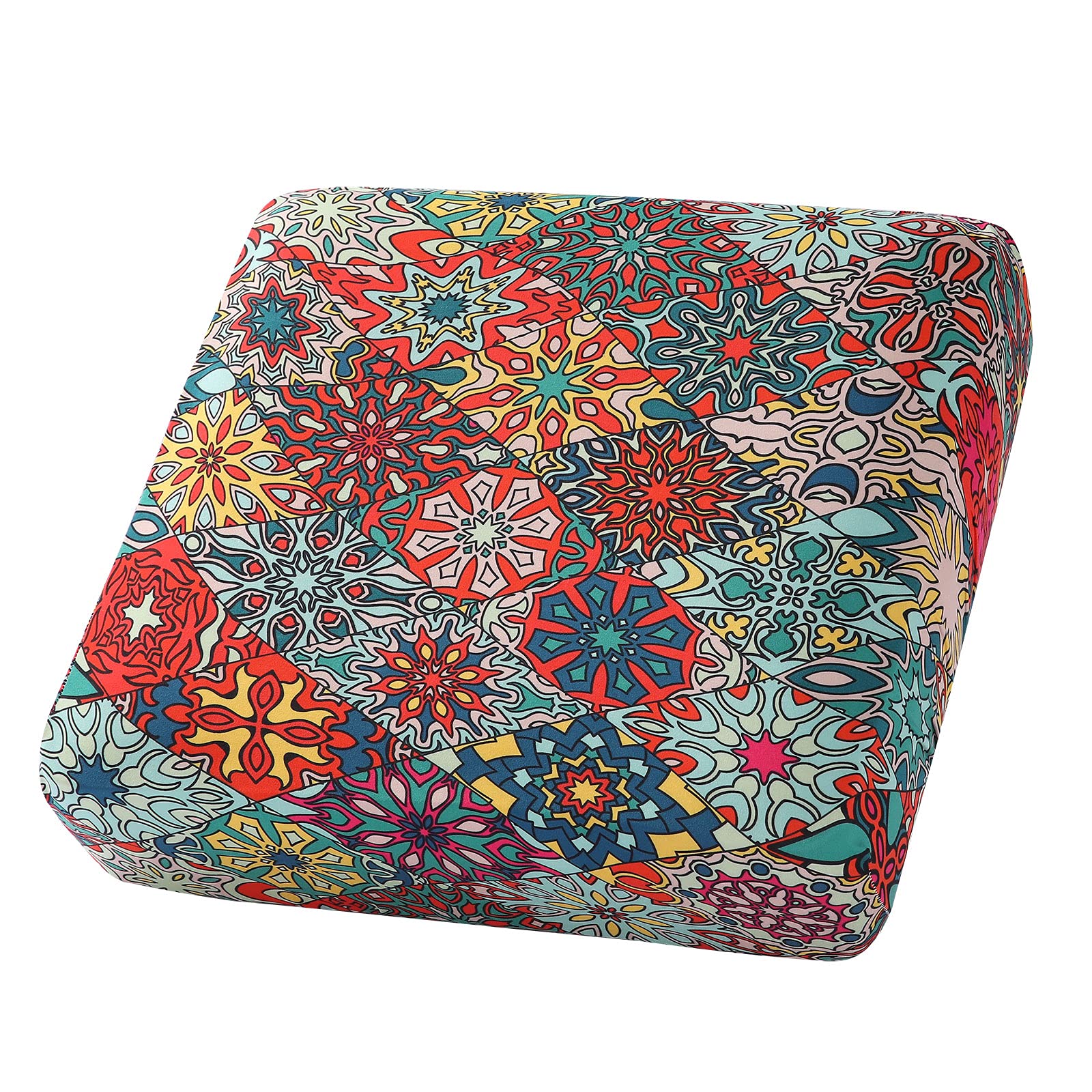 hyha Printed Couch Cushion Covers, Floral Sofa Covers Washable for 3 Cushion Couch, Stretch Pattern Outdoor Cushion Covers for Patio Furniture with Elastic Bottom(3 Packs, Paisley)