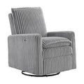 Oxford Baby Uptown Upholstered Glider Recliner Rocking Chair 360° Swivel for Nursery and Living Room - Boucle White