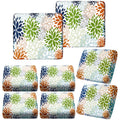 Hosuly 8 Pcs Spring Wildflower Sofa Cushion Cover for Patio Summer Floral Stretch Outdoor Sofa Seat Cushions Covers Tropical Flower Indoor Replacement Couch Slipcover Flexibility Chair Seat Cover