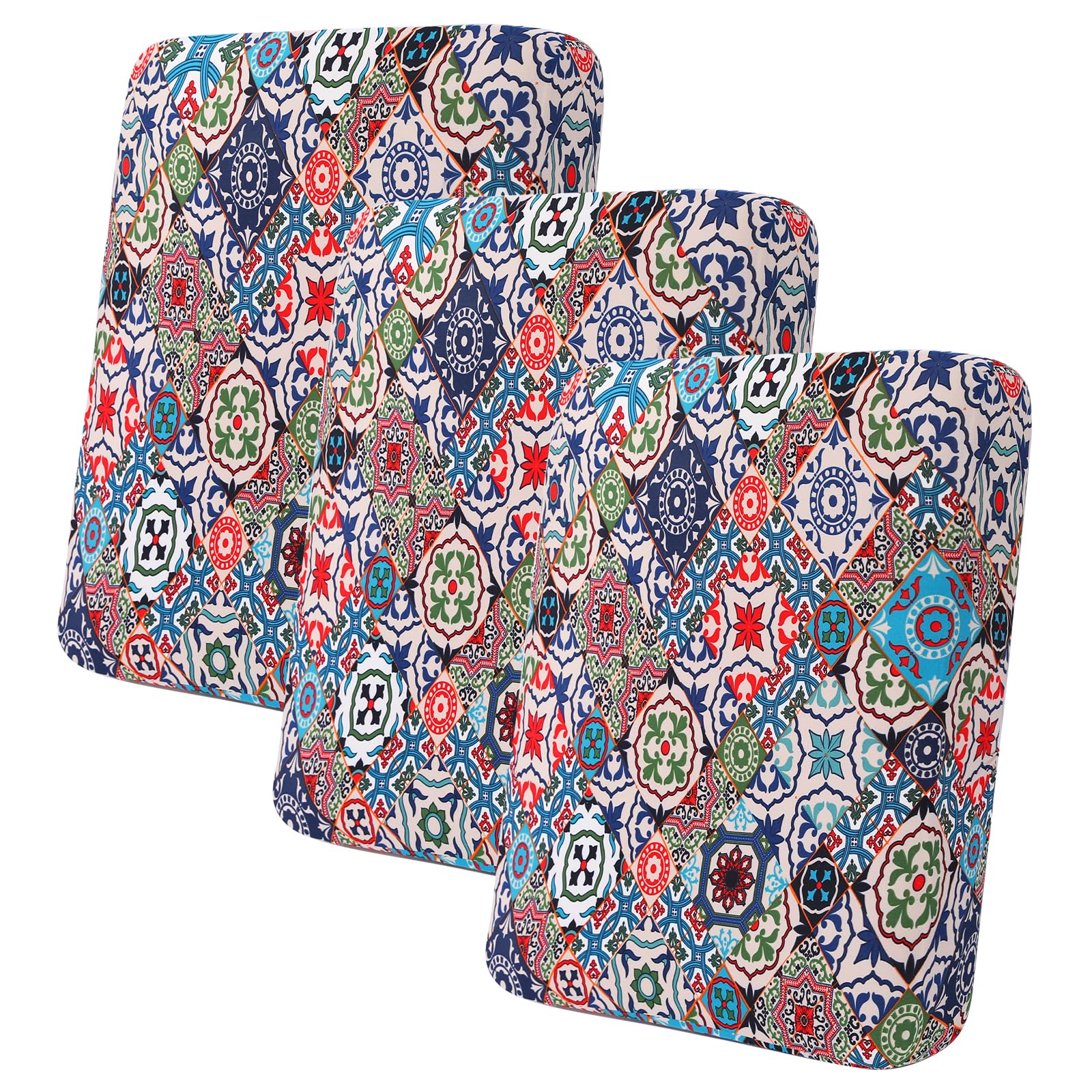 hyha Printed Couch Cushion Covers, Floral Sofa Covers Washable for 3 Cushion Couch, Stretch Pattern Outdoor Cushion Covers for Patio Furniture with Elastic Bottom(3 Packs, Paisley)