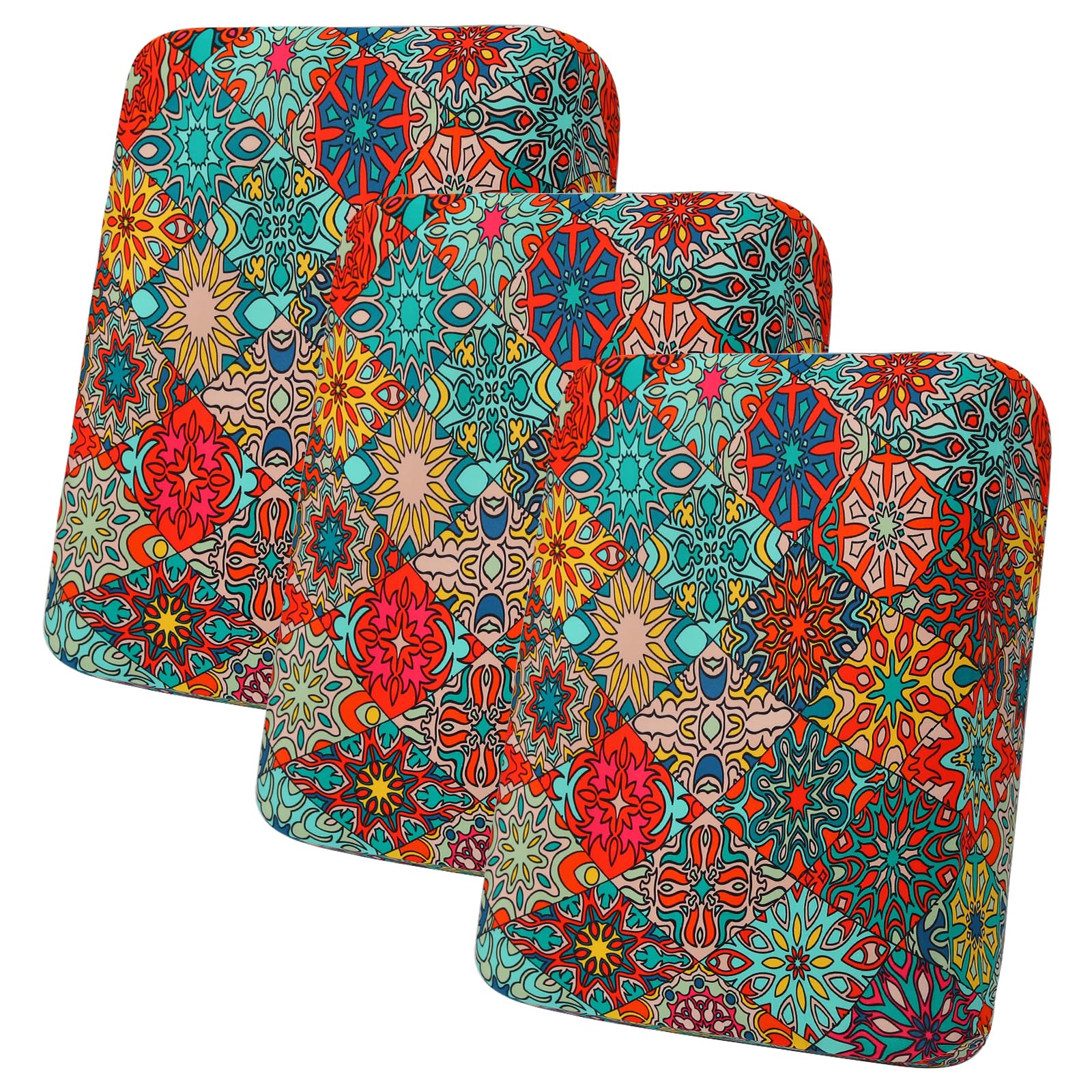 hyha Printed Couch Cushion Covers, Floral Sofa Covers Washable for 3 Cushion Couch, Stretch Pattern Outdoor Cushion Covers for Patio Furniture with Elastic Bottom(3 Packs, Paisley)